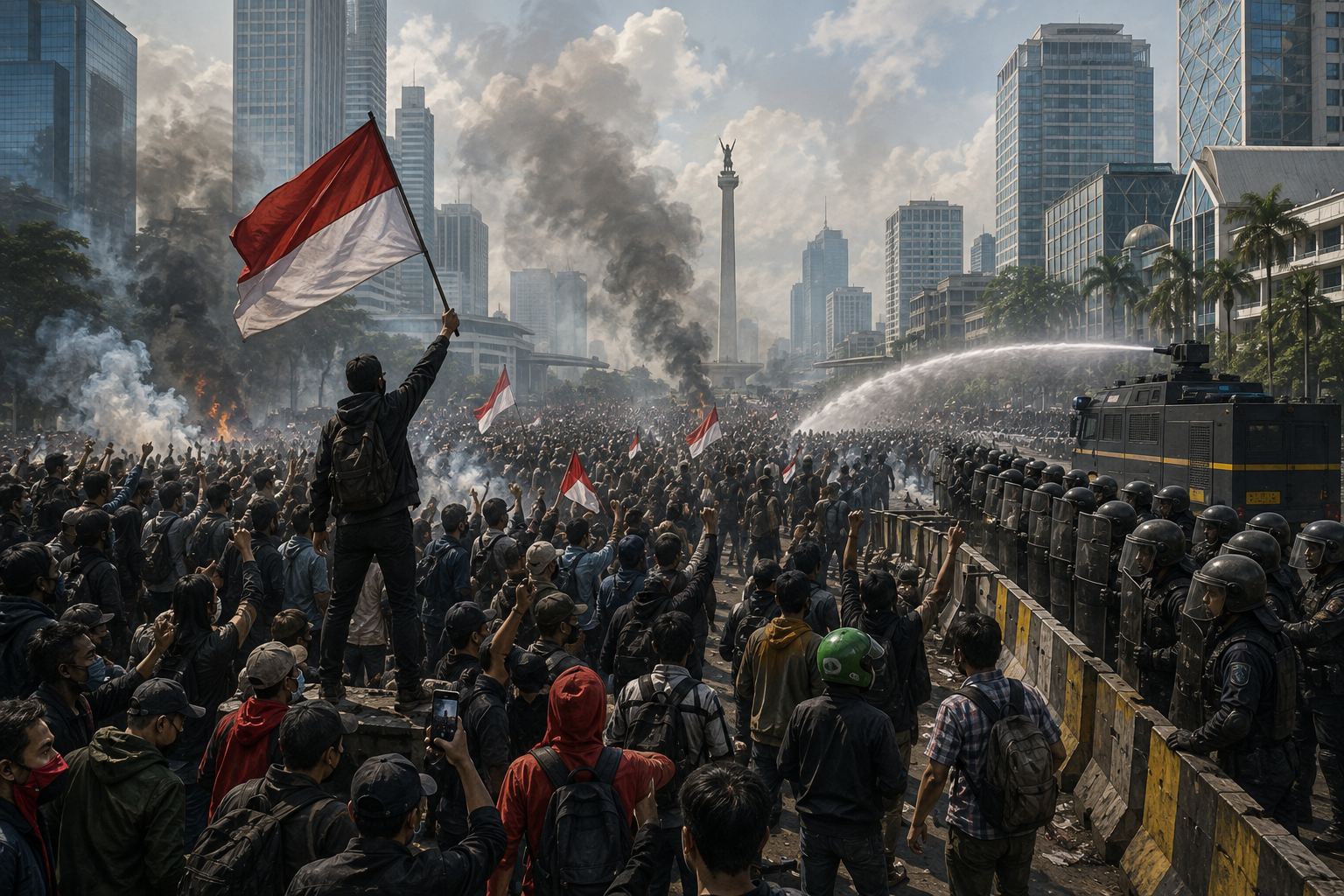 Kondisi Demo Hari Ini Di Jakarta