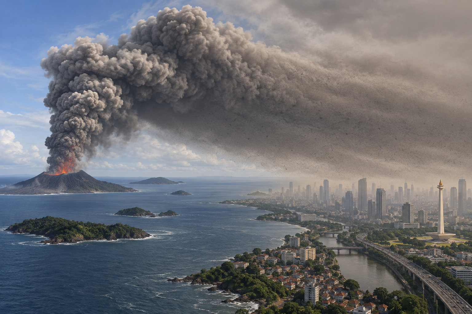Abu Anak Krakatau Sampai Jakarta